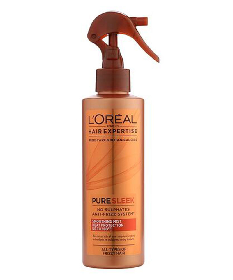 Fiive Beauty Top 5 Heat Protection Sprays L'Oreal Hair Expertise Pure Sleek Smoothing Mist 200ml, £7.30